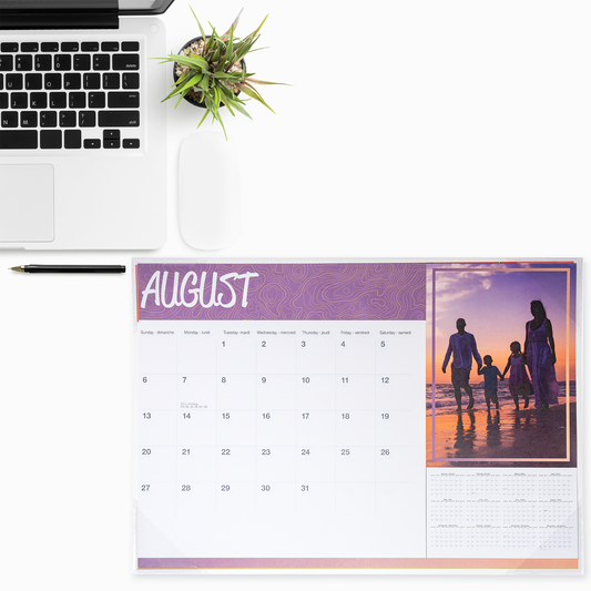 12X17 Desk Calendar Personalized Photo Desktop Calendar  Fujifilm Print Life Fujifilm Print Life Personalized Photo Gift Made in Canada, Calendar for Business, Event Calendar, Calendar with logo